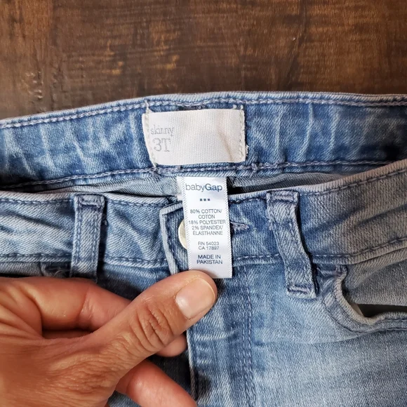 Baby GAP Light Blue Girls Skinny Denim Jeans 3T - Picture 4 of 4